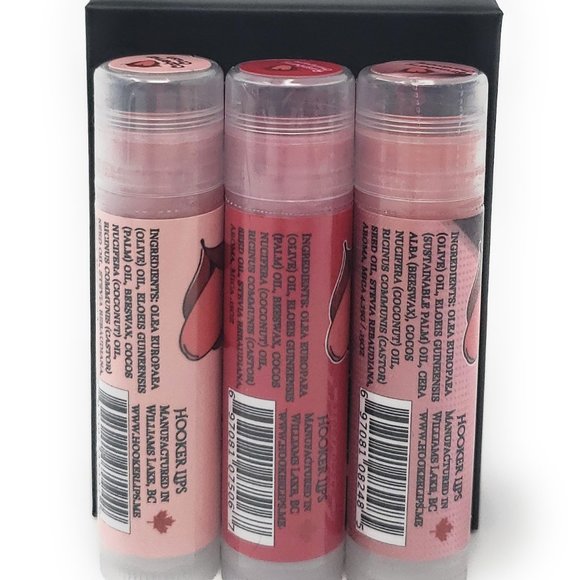 Hooker Lips Luxury Lip Balm Fruity Wine Variety 3 Pack - Picture 2 of 3